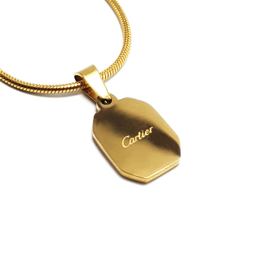 Cartier Onyx Pendant Golden