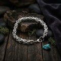 6mm Silver Stainless Steel Byzantine Link Chain Bracelet