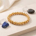 Golden Peach Tone Crystal Bead Bracelet