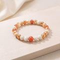 Two-tone Golden Facet Glass Beads Bracelets